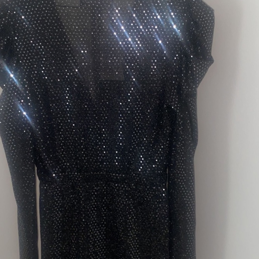 Sequined Black Dress Small - Picture 2 of 3